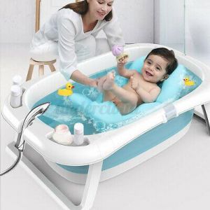 Folding Baby Shower Bathtub Portable Shower Basin Safety Collapsible Bath Tubs
